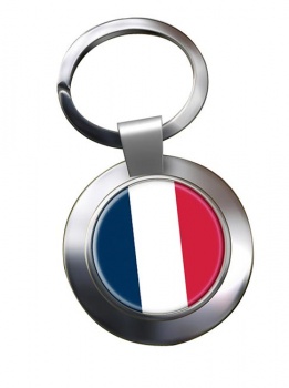 France (Flag) Metal Key Ring