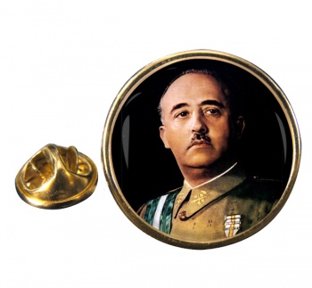 Generalissimo Franco Round Pin Badge