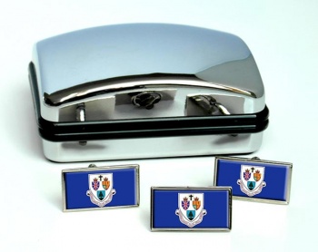 Fredericton (Canada) Flag Cufflink and Tie Pin Set