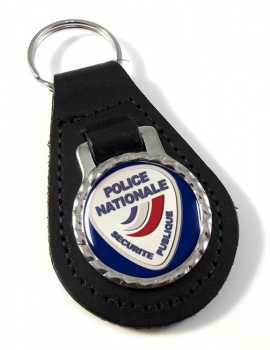 Police nationale Leather Key Fob