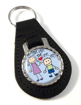 Love From Your Little Boy Leather Key Fob