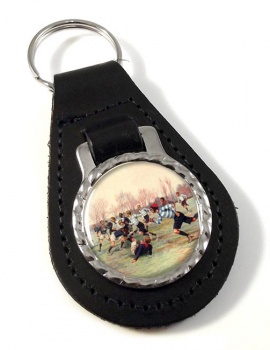 French Rugby at St. Cloud 1906 Leather Key Fob