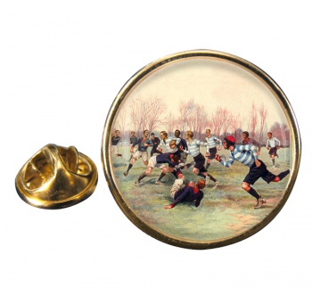 French Rugby at St. Cloud 1906 Round Pin Badge