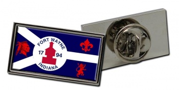 Fort Wayne IN Flag Pin Badge