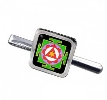 Ganesha Yantra Square Tie Clip