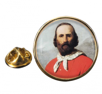 Giuseppe Garibaldi Round Pin Badge