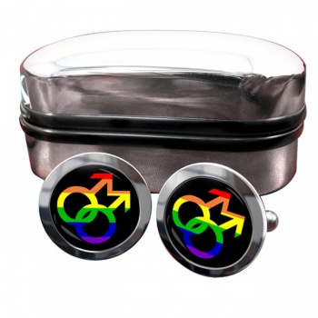 Gay Symbol Round Cufflinks