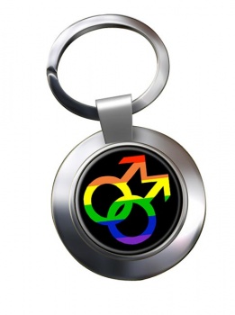 Gay Symbol Chrome Key Ring