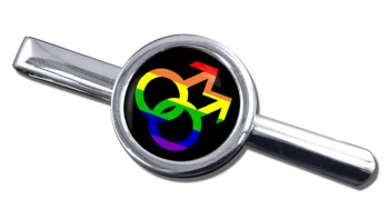 Gay Symbol Round Tie Clip