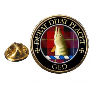 Ged Scottish Clan Round Pin Badge