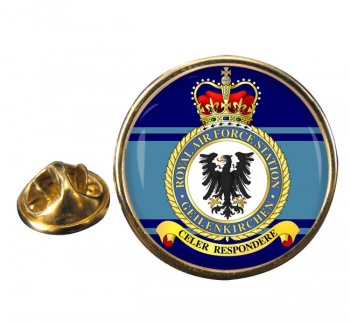 RAF Station Geilenkirchen Round Pin Badge