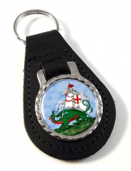 St. George and the Dragon Leather Key Fob