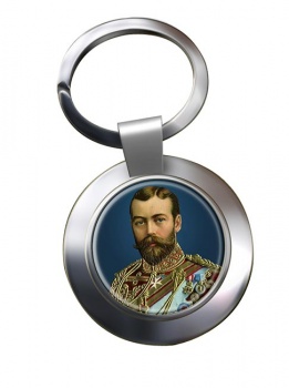 King George V of Great Britain Chrome Key Ring