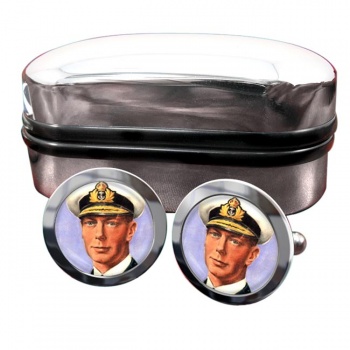 King George VI of Great Britain Round Cufflinks