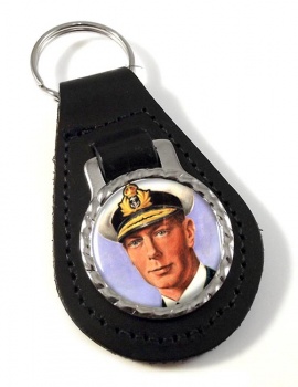 King George VI of Great Britain Leather Key Fob