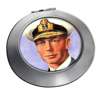 King George VI of Great Britain Chrome Mirror