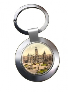 George Square Glasgow Chrome Key Ring