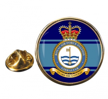 RAF Station Gibraltar Round Pin Badge