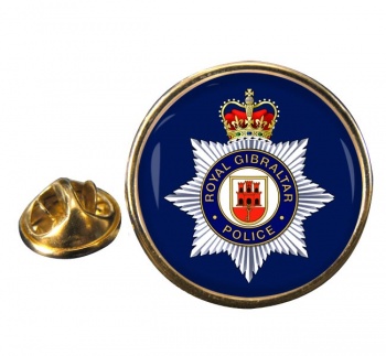Royal Gibraltar Police Round Pin Badge