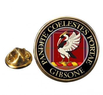 Gibsone Scottish Clan Round Pin Badge