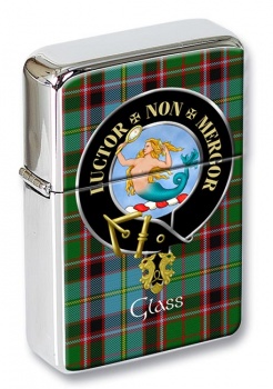 Glass Scottish Clan Flip Top Lighter