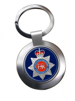 Gloucestershire Constabulary Chrome Key Ring