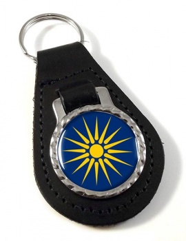Macedonia (Greece) Leather Key Fob