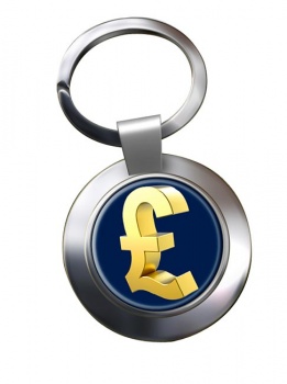 Gold Pound Chrome Key Ring