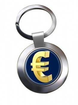 Gold-Euro Chrome Key Ring