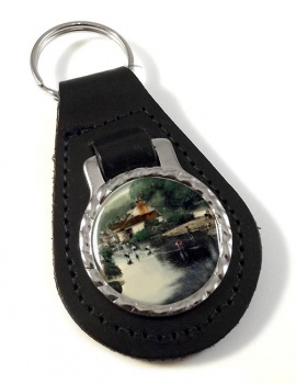 Gomshall Surrey Leather Key Fob