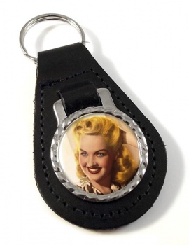 Betty Grable Leather Key Fob