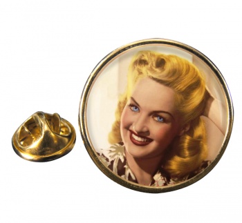 Betty Grable Round Pin Badge