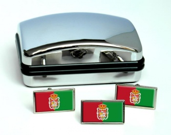 Granada Ciudad (Spain) Flag Cufflink and Tie Pin Set