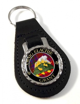 Grant Gaelic Scottish Clan Leather Key Fob