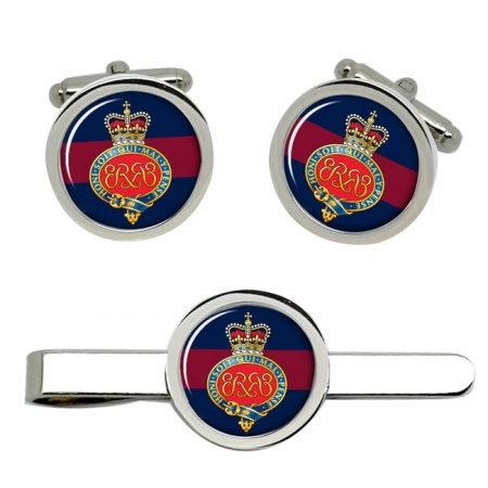 Grenadier Guards Cypher, British Army ER Cufflinks and Tie Clip Set
