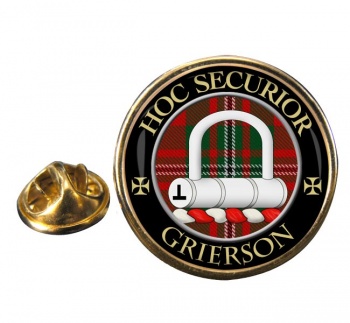 Grierson Scottish Clan Round Pin Badge