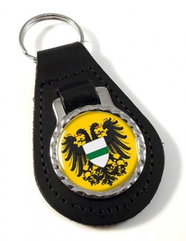 Groningen stad (Netherlands) Leather Key Fob