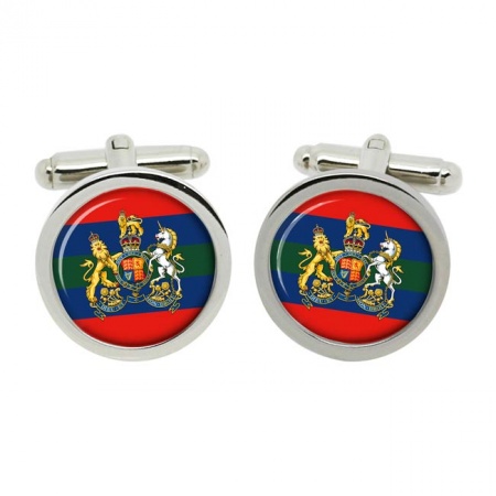 GSC General Service Corps, British Army CR Cufflinks in Chrome Box