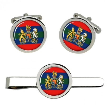 GSC General Service Corps, British Army CR Cufflinks and Tie Clip Set