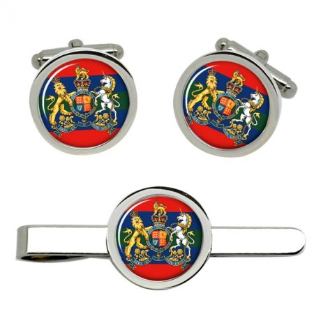 GSC General Service Corps, British Army ER Cufflinks and Tie Clip Set