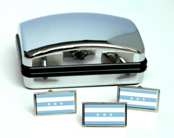 Guayaquil Flag Cufflink and Tie Pin Set