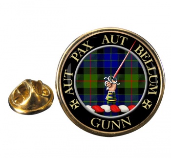 Gunn Scottish Clan Round Pin Badge