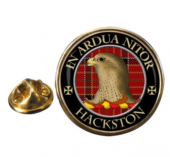 Hackston Scottish Clan Round Pin Badge