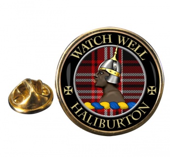 Haliburton Scottish Clan Round Pin Badge