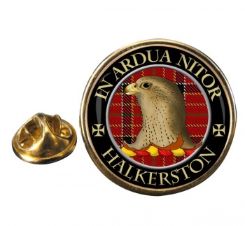 Halkerston Scottish Clan Round Pin Badge