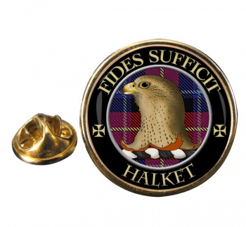 Halket Scottish Clan Round Pin Badge
