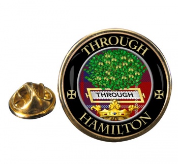 Hamilton Scottish Clan Round Pin Badge