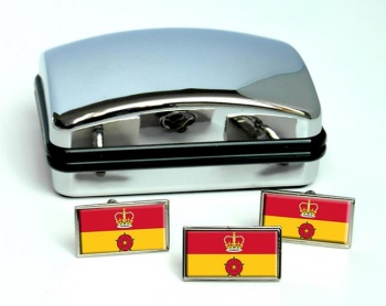 Hampshire (England) Flag Cufflink and Tie Pin Set
