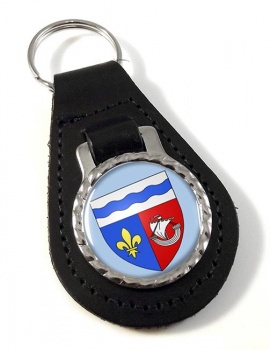 Hauts-de-Seine (France) Leather Key Fob