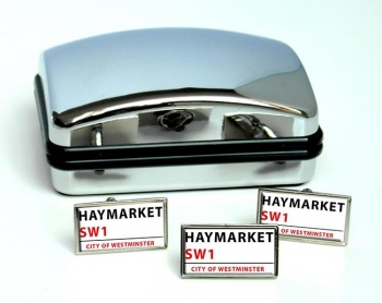 Haymarket Rectangle Cufflink and Tie Pin Set